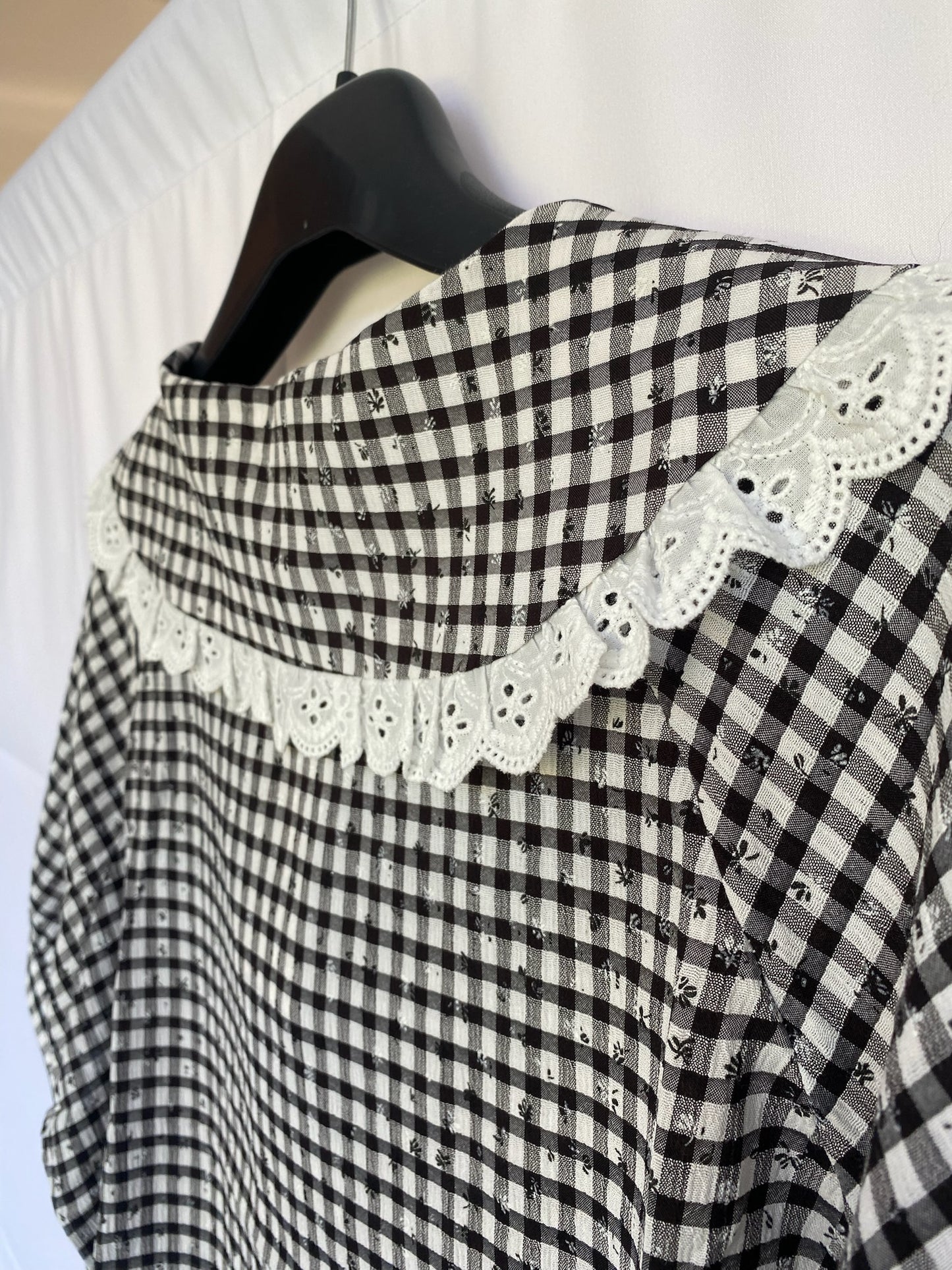 Blouse vichy à manches courtes